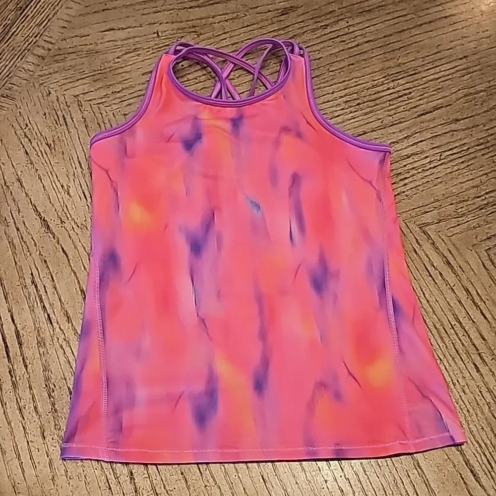 Tie Dye tank top size L 10/12 all in motion